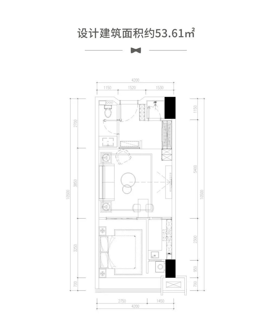 建面約53.61㎡戶型