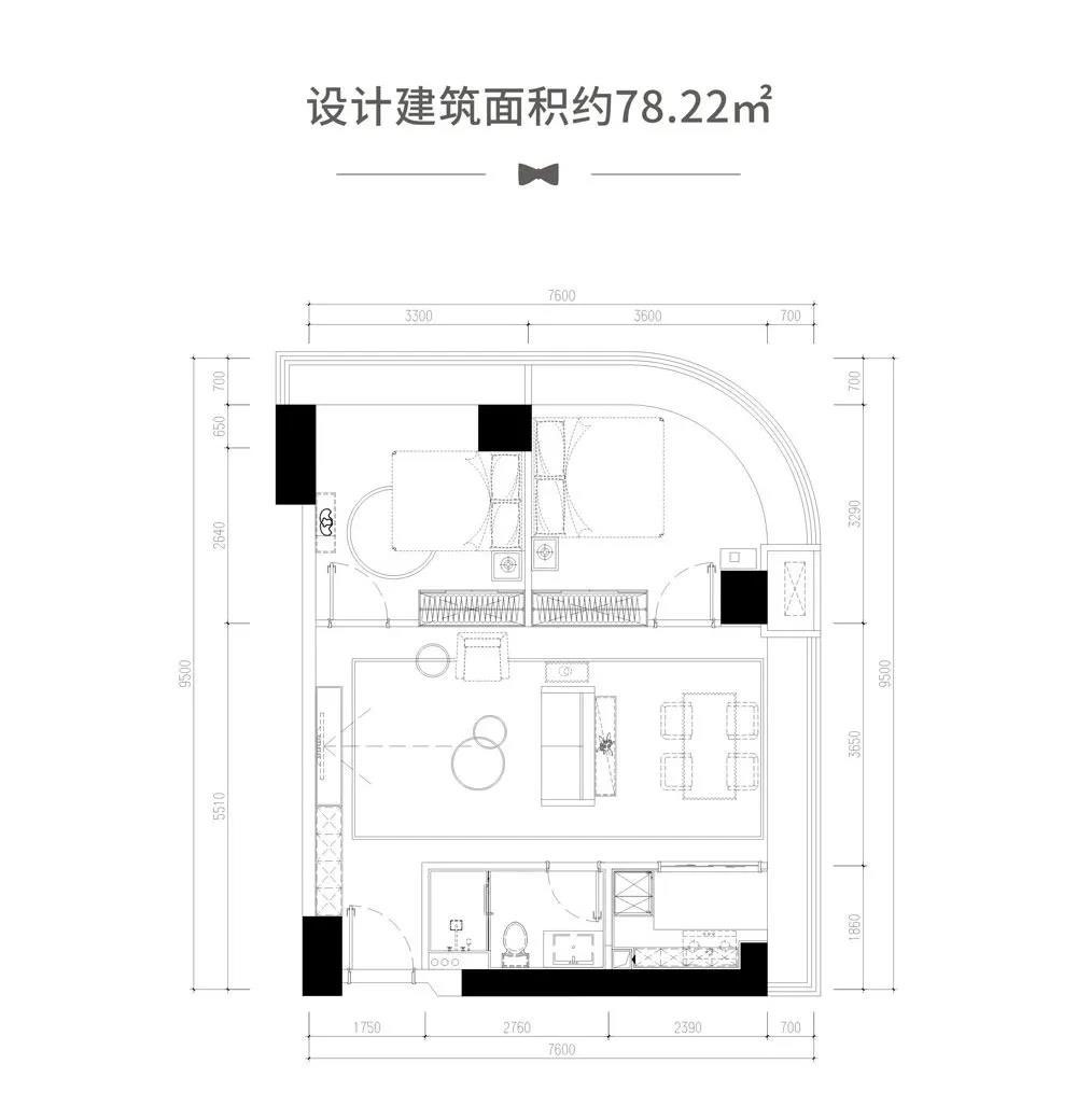 建面約78.22㎡戶型
